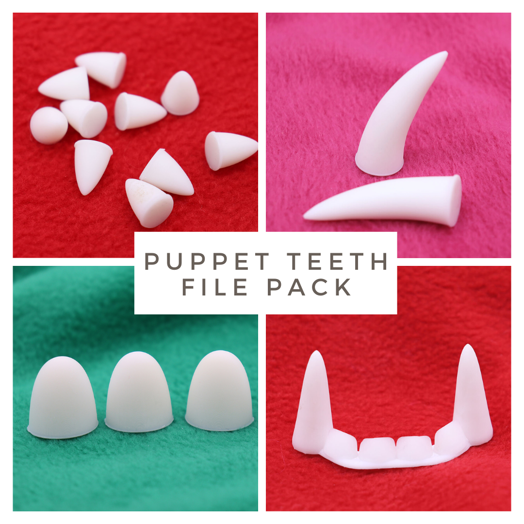 3D Printed Puppet Teeth BUNDLE .stl file DIGITAL FILES