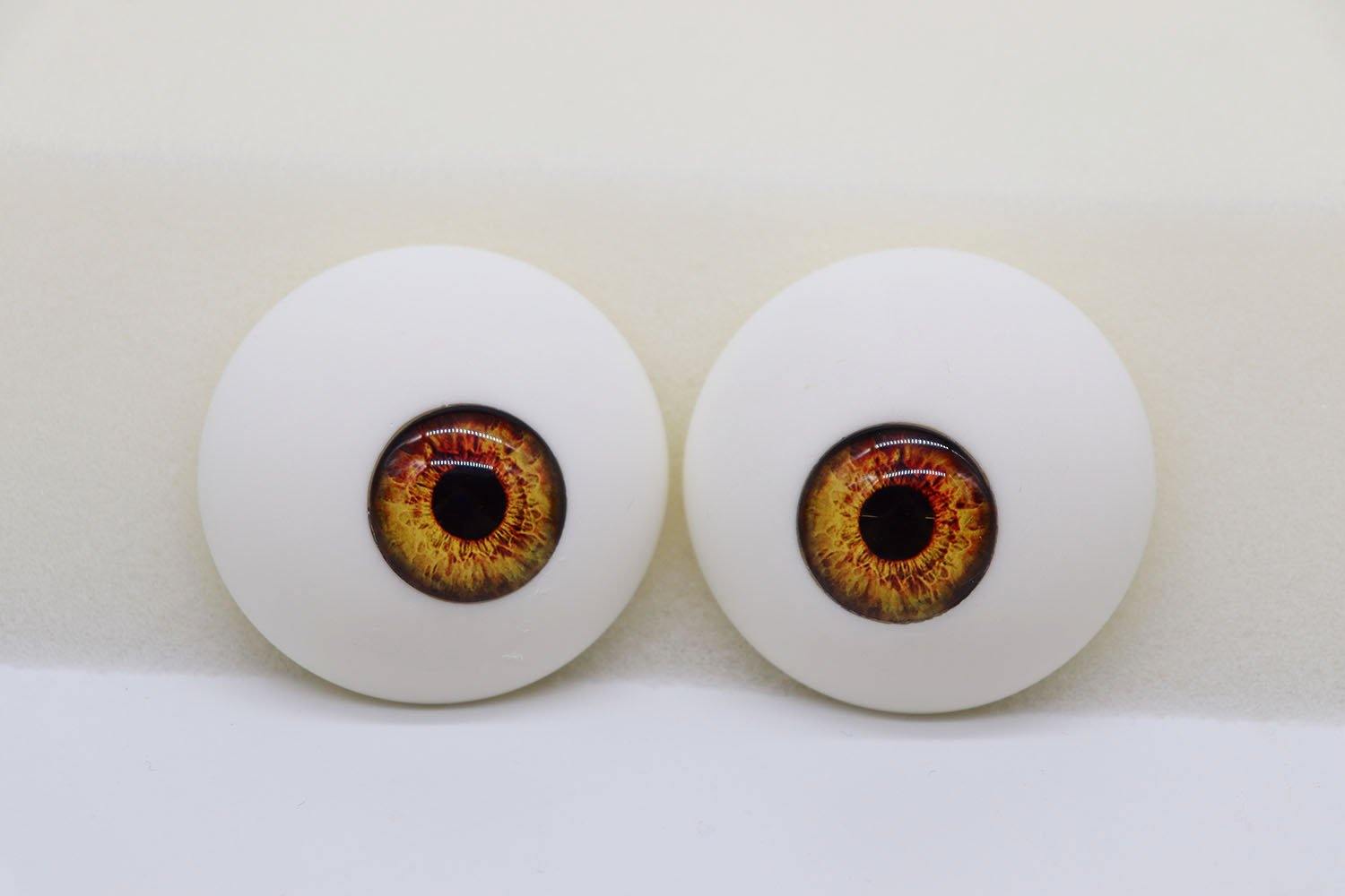 50mm Flat Puppet Eyes with Cabachon Iris - AMBER