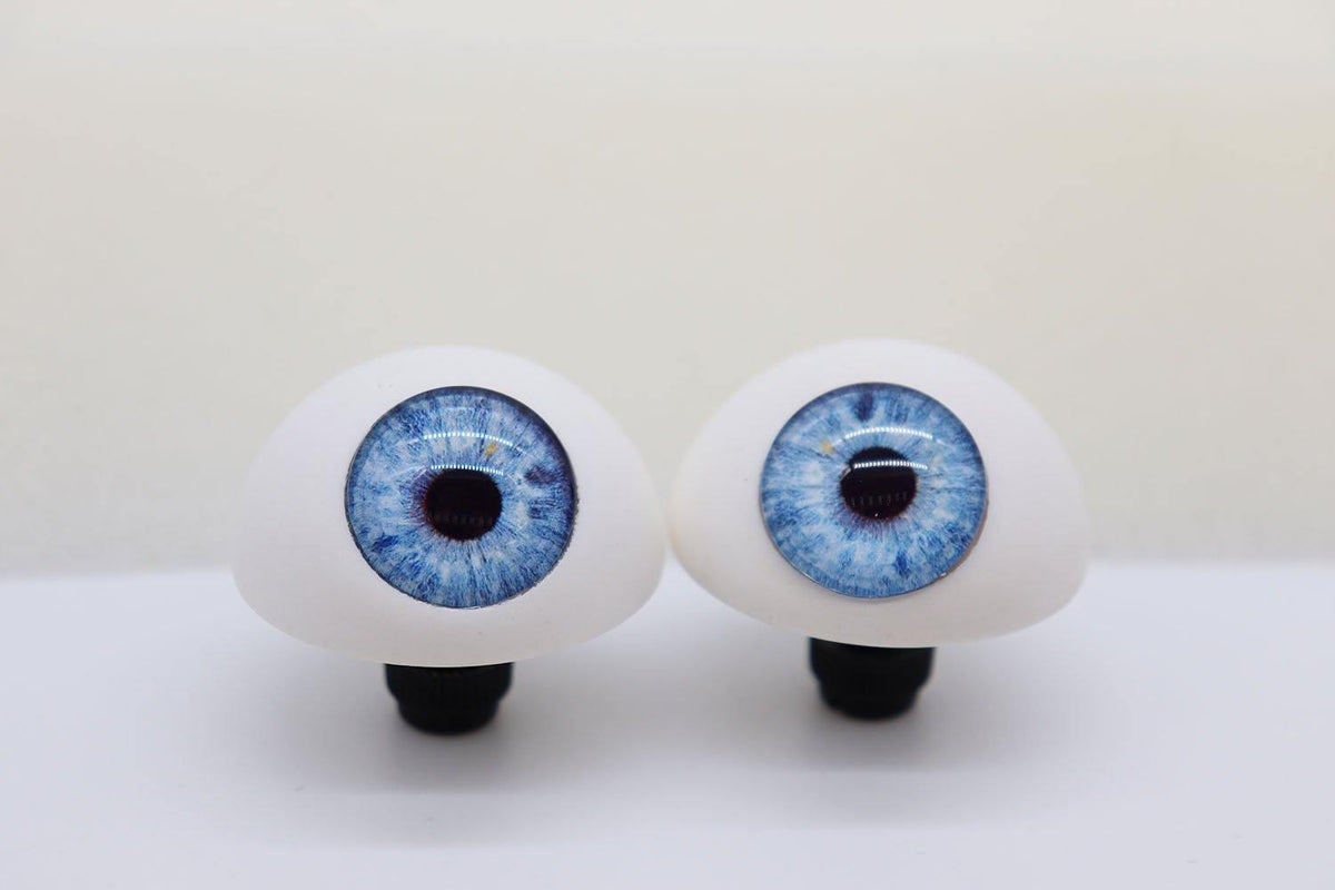 Glass Cabochon Iris Puppet Eyes - OYSTER