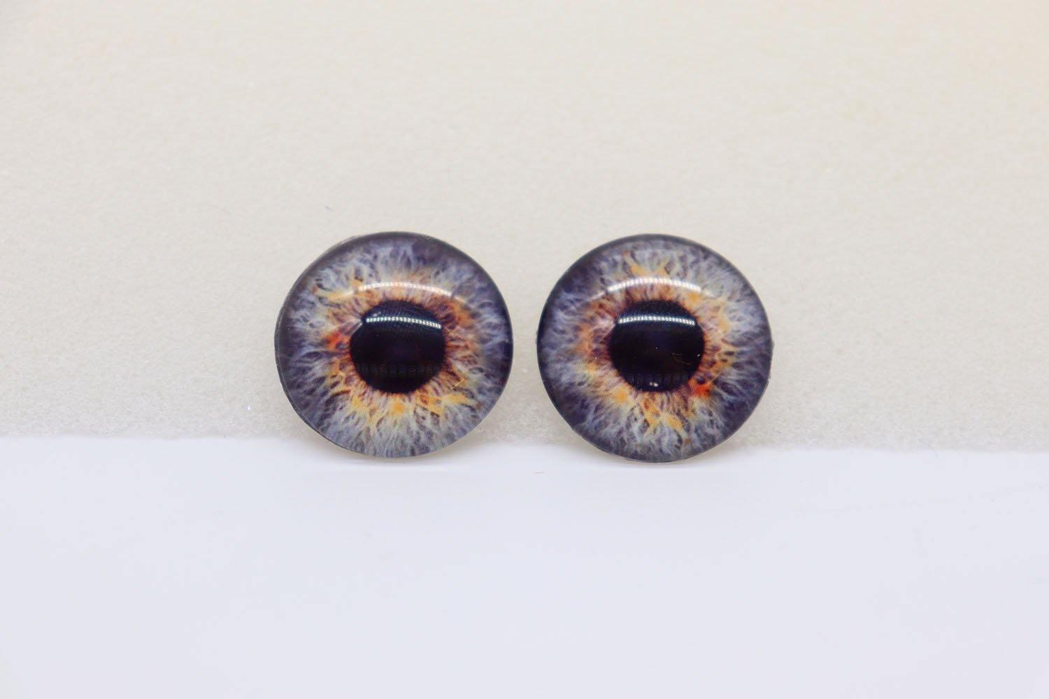 Glass Cabochon Iris Puppet Eyes - OYSTER