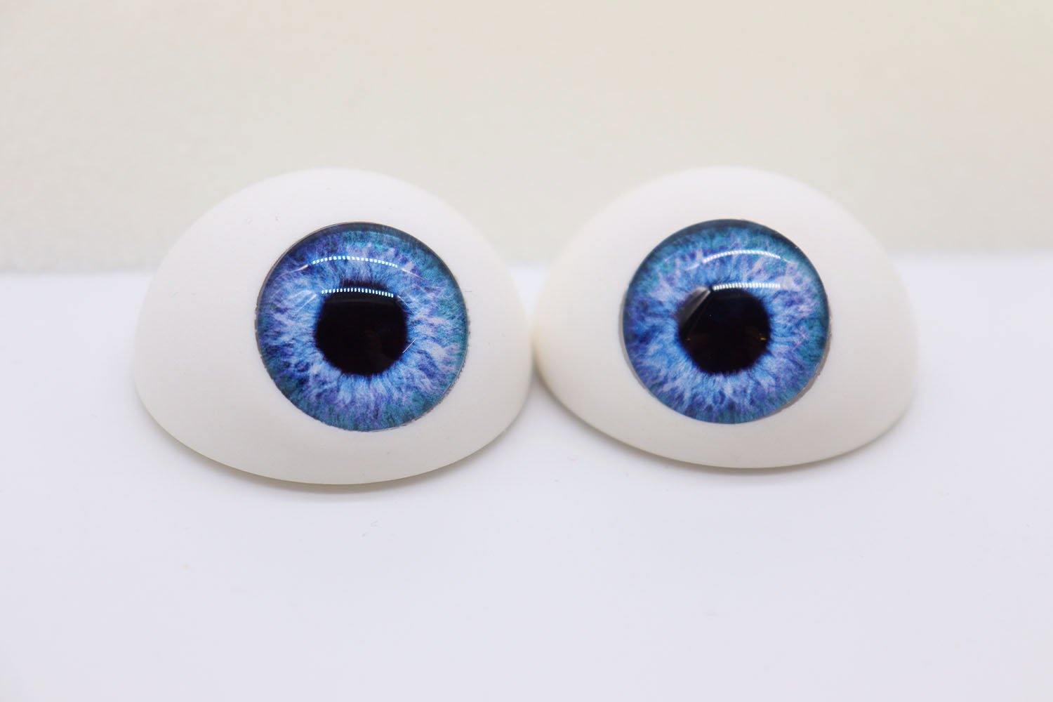 Glass Cabochon Iris Puppet Eyes - OYSTER