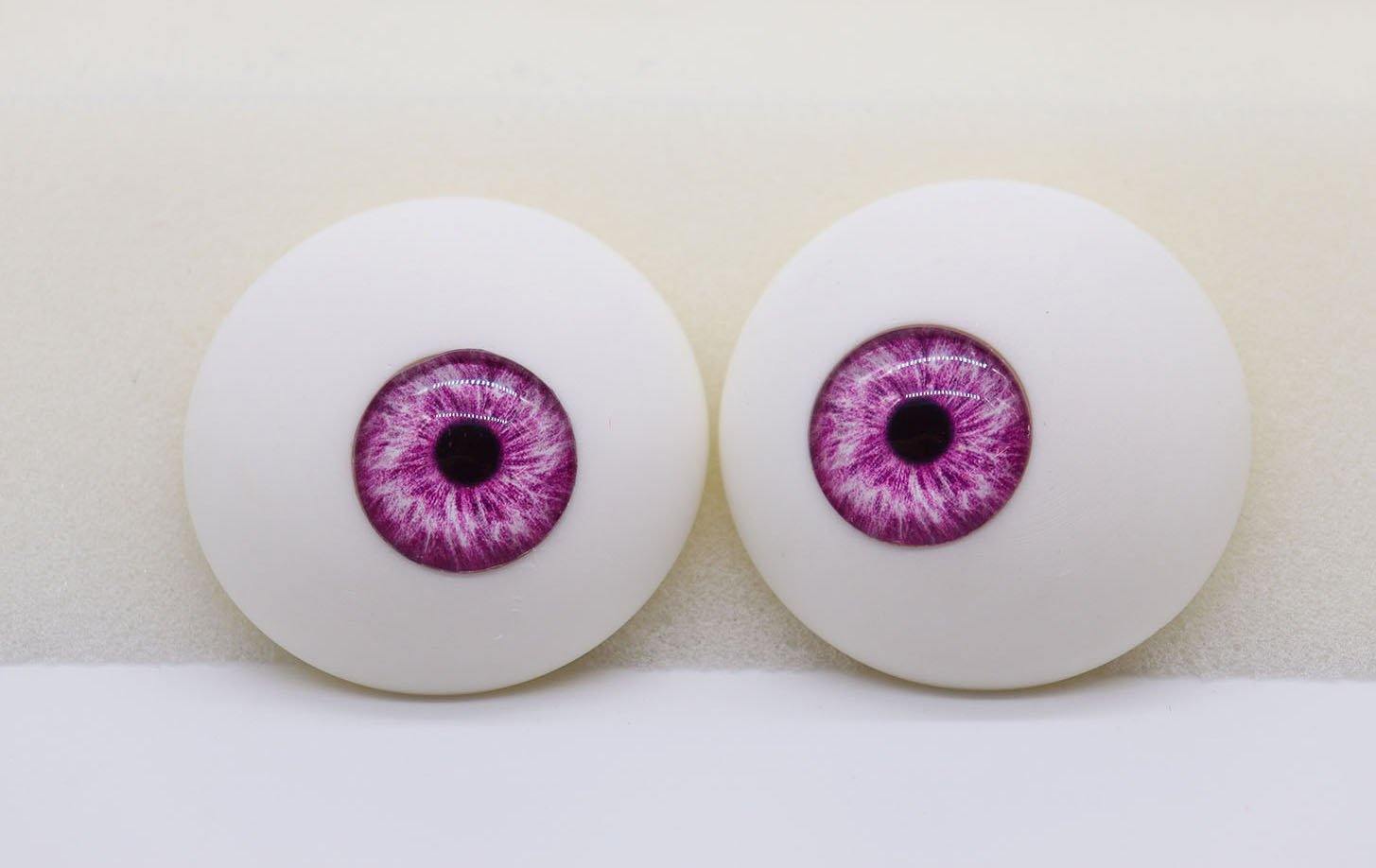 Glass Cabochon Iris Puppet Eyes - AQUA